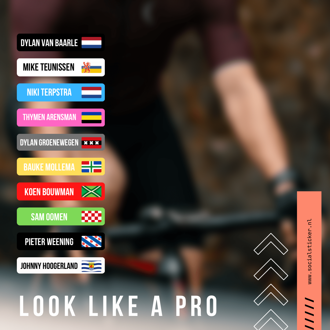 Fiets sticker (set van 2) | Keuze uit diverse vlaggen!