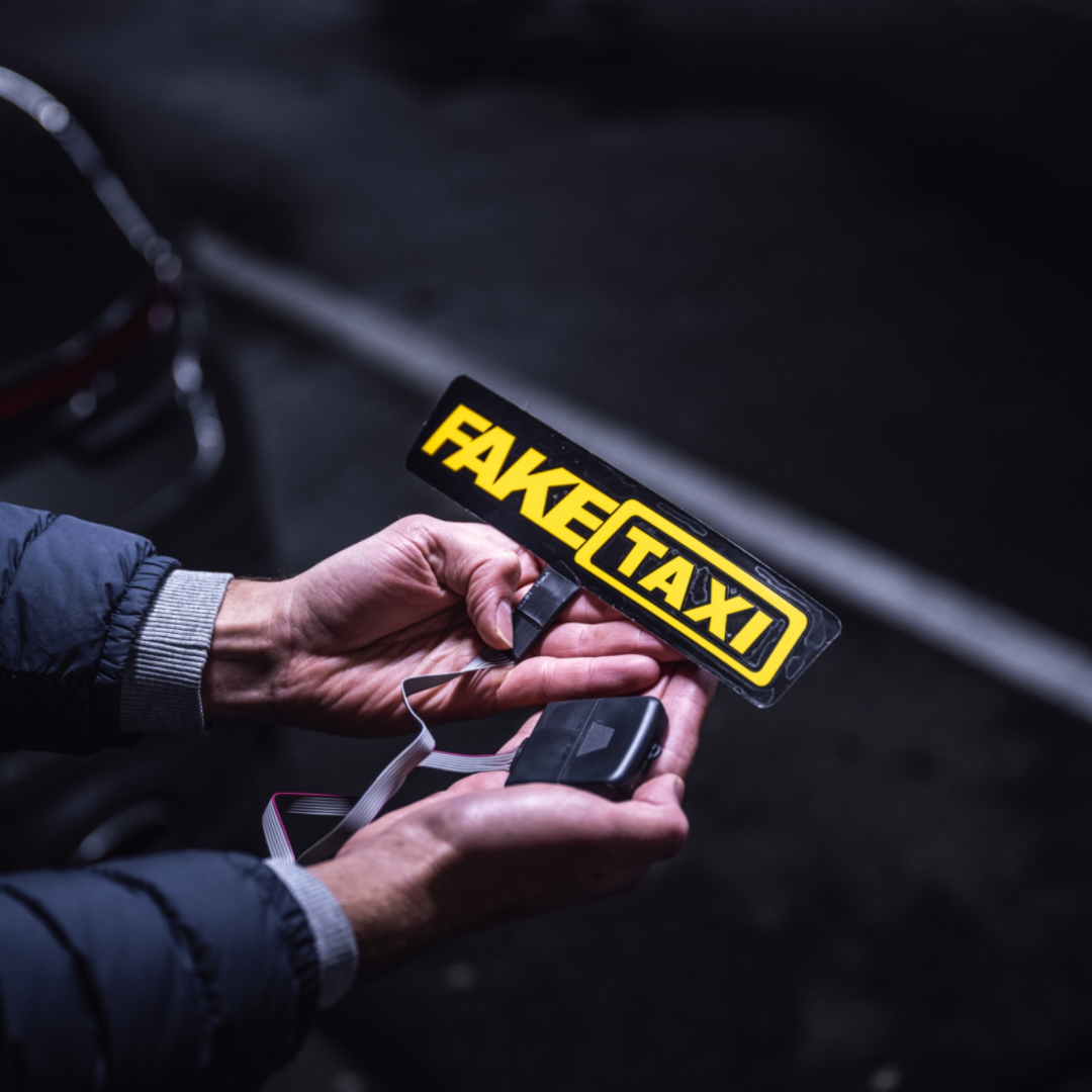 Fake Taxi auto led sticker