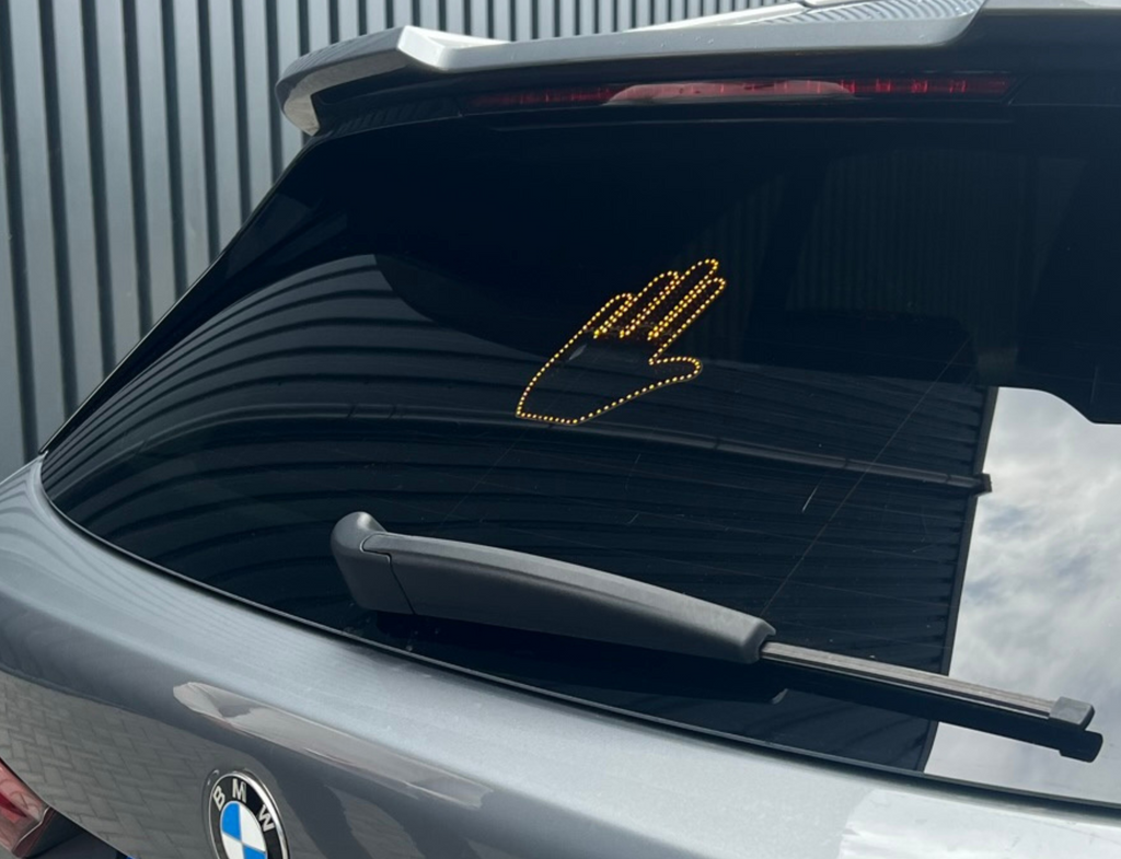 Hand led sticker