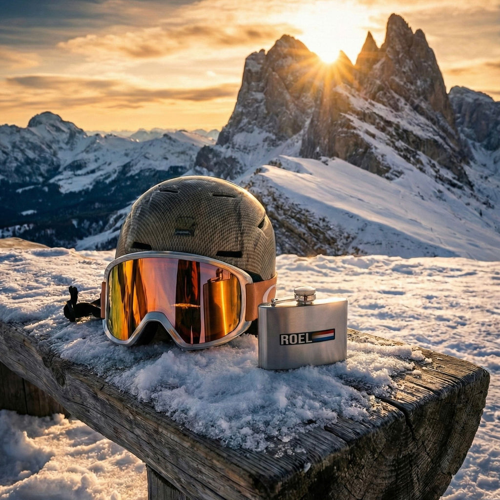 Naam & vlag sticker 'Ischgl' ski | Set van 2