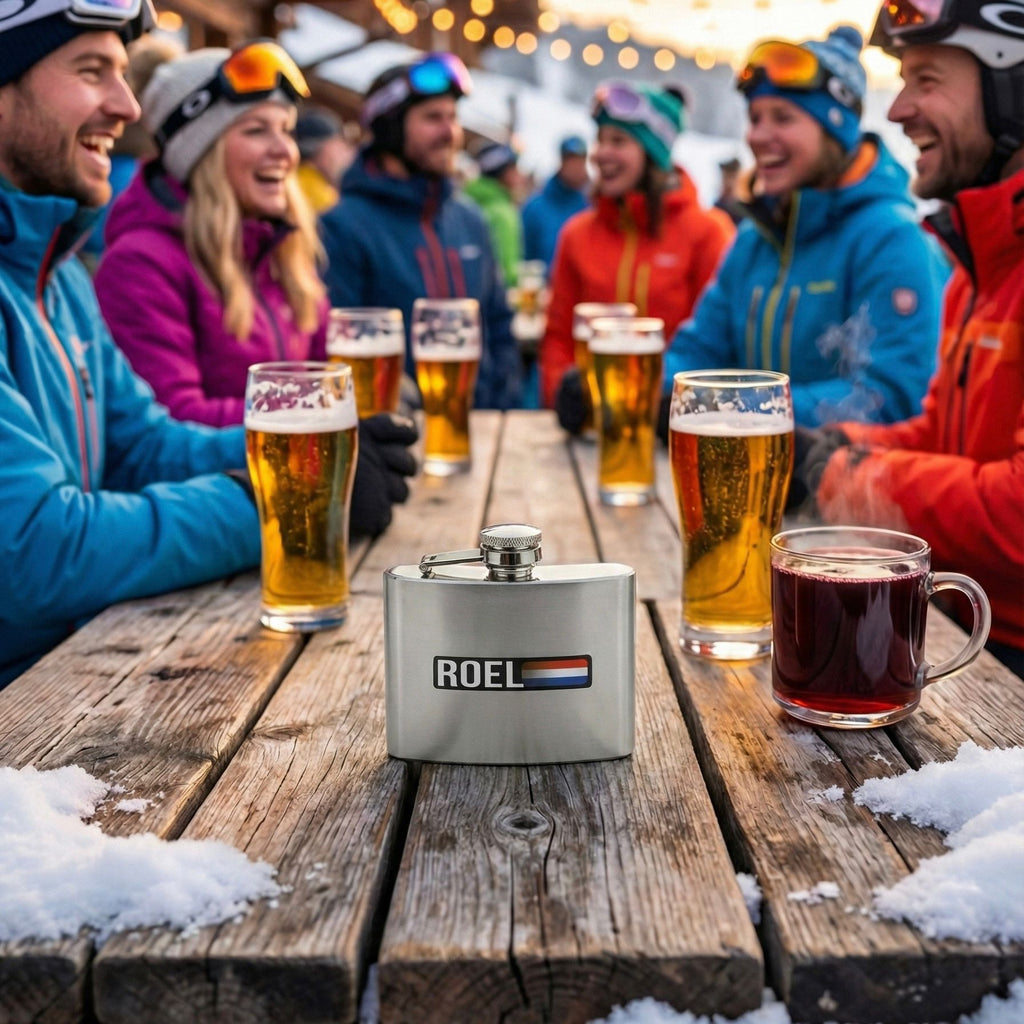 Naam & vlag sticker 'Ischgl' ski | Set van 2