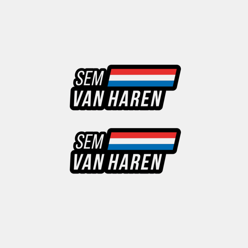 Naam & vlag sticker 'Speedfight' scooter