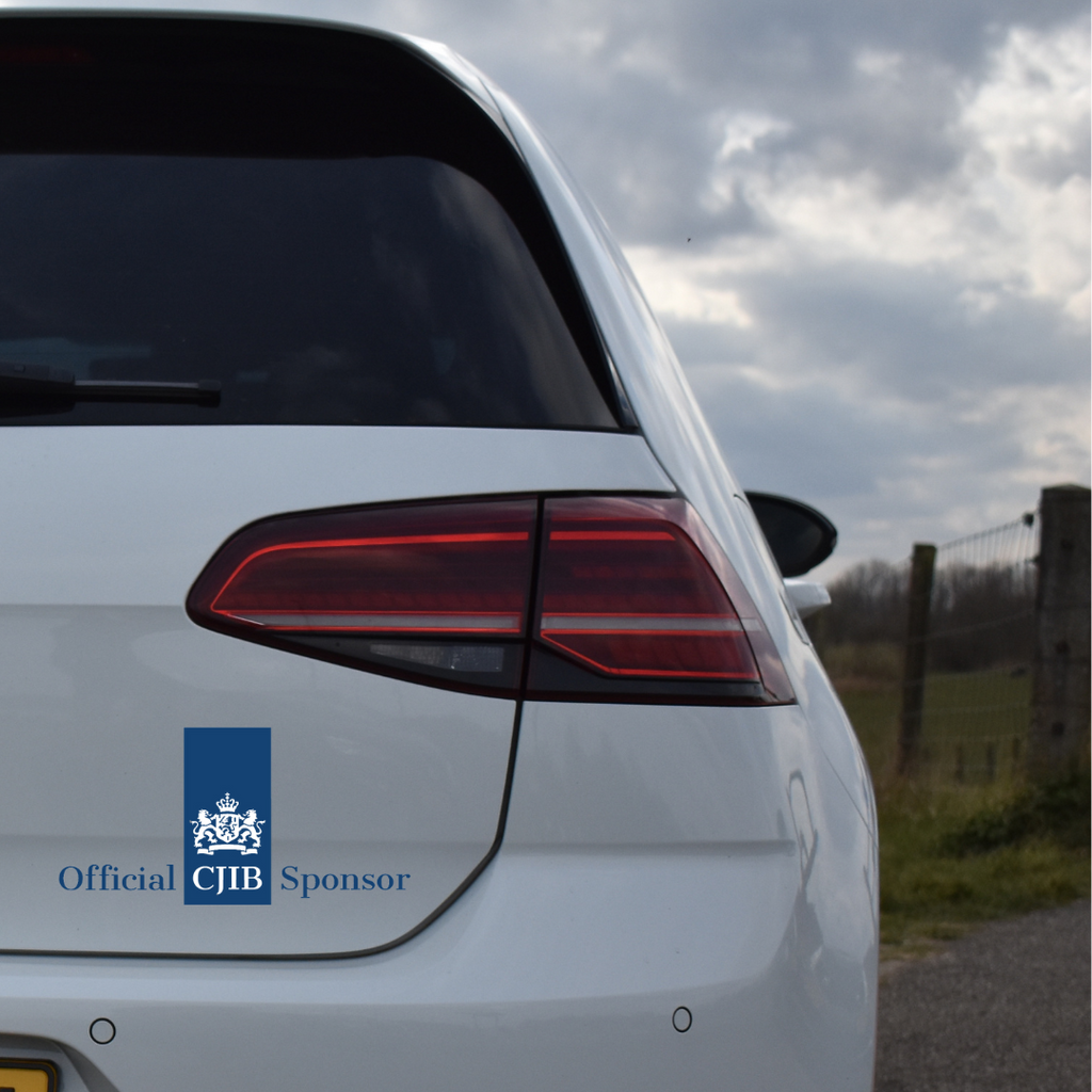 Grappige CJIB sticker van vinyl materiaal