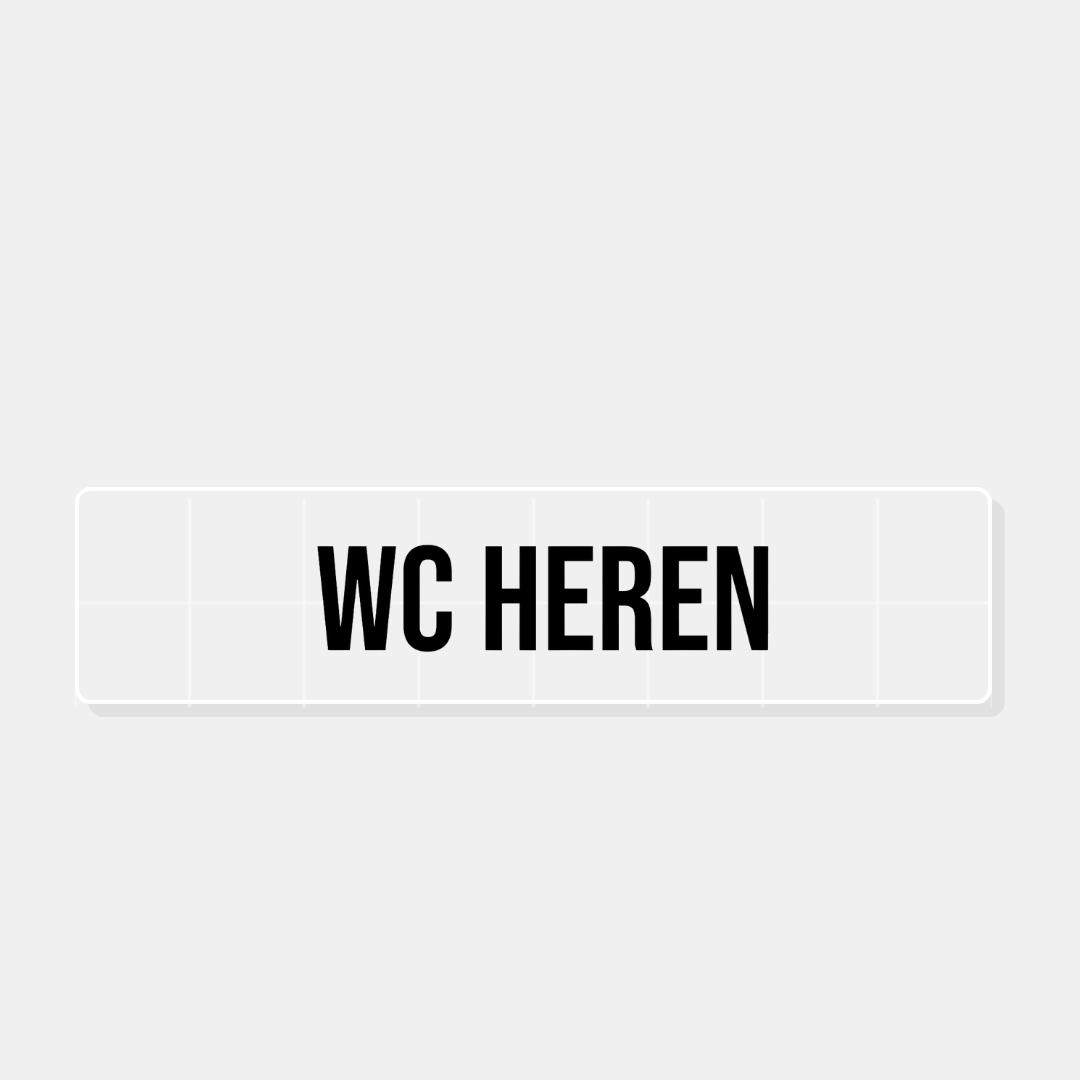 WC sticker heren, gesneden vinyl pictogram voor de toiletdeur